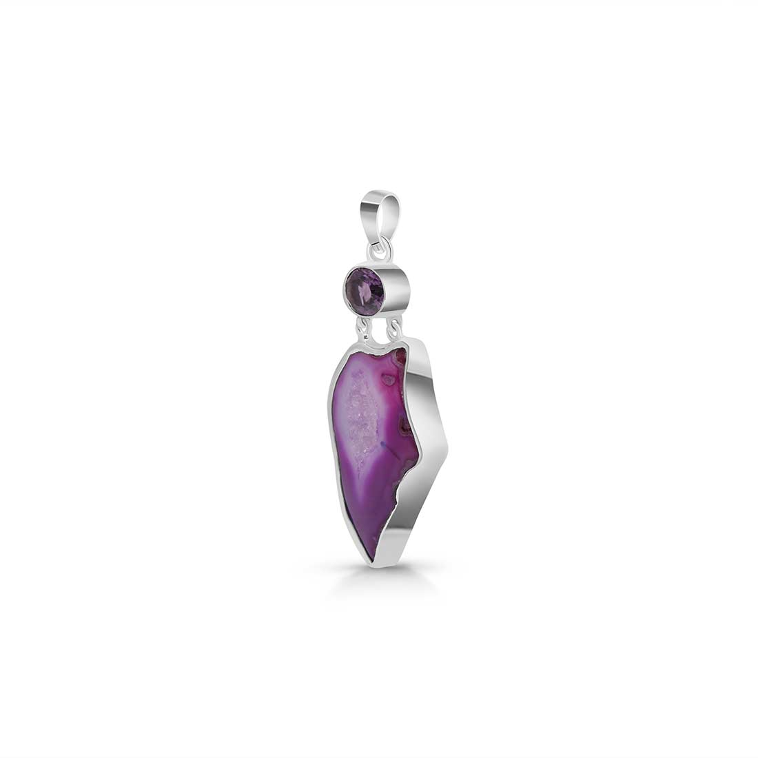 Purple Agate Pendant-(APU-P-23.)